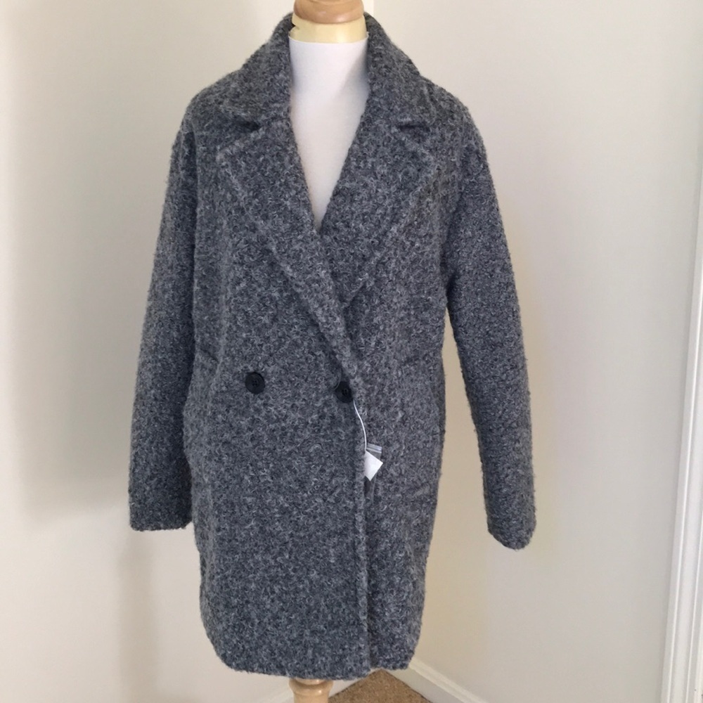 NWT!  Bershka small grey teddy jacket .